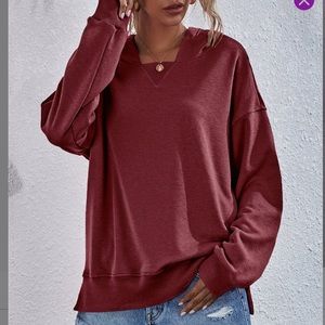 Wine Red Oversized hoodie